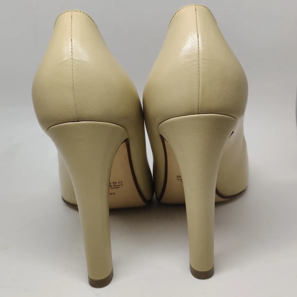 Francesco Russo Round Toe Butter 4.25" High Heel Sz 6 US / 39 IT - Picture 8 of 8